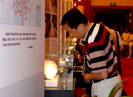 嘉宾近距离观察隆基展品